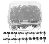 FUNOMOCYA Office Push Pin Drawing Pin 50pcs/box Black Push Pins Map Tacks Bulletin Board Accessories Thumb Tacks for Walls