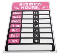 FUNOMOCYA Opening Hours Sign for Shop Window with Writable Adhesive Sticker Open Closed Times Display 30X20Cm for Shop Use