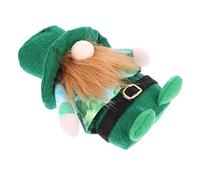 FUNOMOCYA Patrick's Day Gnome Doll with Clover Pattern and Green Hat Non Woven Faceless Ornament for Home Decor Festive St Patrick's Day Party Decoration