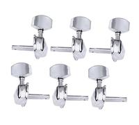 FUNOMOCYA Pcs Square Head Semi-closed Vintage Guitar Machine Heads Tuning Pegs for Folk Guitar Strong Metal Body Replacement for Worn Tuners
