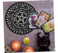 FUNOMOCYA Pentagram Rubber Divination Mat Board with Astrology Symbols Non-slip Divination Prop for Tarot Psychotherapy and Astrology Enthusiasts Unique Artistic Design for Spiritual
