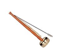 FUNOMOCYA Percussion Hand Bell Simple and Well-made Copper Yun Qing Buddhist Musical Instrument with Wooden Handle, Easy to Grip for Meditation and Purifying Surroundings Temple Supply
