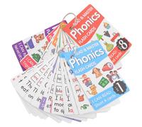 FUNOMOCYA Phonics English Spelling Cards with Matching Letters for Early Learning Brain-developed Educational Flashcards with Metal Rings Random Cover for Preschool Language Development
