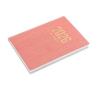 FUNOMOCYA planner notepad weekly planner A7 Daily Planner Notebook for Students Pocket Planner School Office Home and Outdoor Use 2026 January to December Pink PU Cover Calendar Book