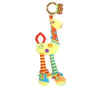 FUNOMOCYA Plush Giraffe Car Hanging with Built in Bell Rattle Soothing Sensory Plush for Visual Development Soft Skin Friendly Material Unisex Newborn Crib Hanging