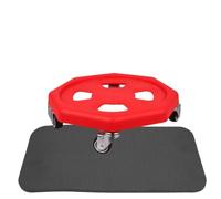 FUNOMOCYA Portable Abdominal Training Plate Fitness Exercising Board with Knee Cushion for Exercise Equipment Home Use, Red Pp Material Abdominal Exercise Sliding Disc for Effective Core