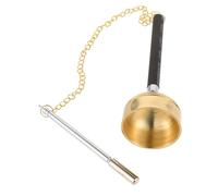FUNOMOCYA Portable Copper Buddhist Ritual Instrument with Stick Traditional Temple Music Tool for Meditation and Prayer Small Gong for Spiritual Practice