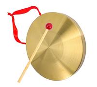 FUNOMOCYA Portable Copper Gong Instrument with Mallet Warning Gong for Parties and Events Lightweight Percussion Tool for Sound