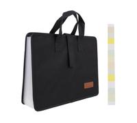FUNOMOCYA Portable File Folder with Handle Expanding Document Organizer Bag for Paper Storage Oxford Cloth Convenient Travel and Office Use