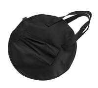 FUNOMOCYA Portable Oxford Cloth Dumb Drum Bag with Zipper and Handle, Black Waterproof Drum Pad Carrying Case for Practice and Storage, 12-inch Size, Convenient Protection for Musicians