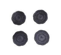 FUNOMOCYA Portable Palm Brush Set of 4 - Soft Hair and Beard Brush for Men - Scalp Massager and Dandruff Cleaning Compact Pocket Comb for Travel Home and Office Use 's Hair Brush