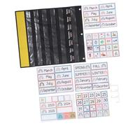 FUNOMOCYA Practical Calendar Weekly Hanging Chart for Learning Cognitive Pocket Chart for Classroom Decoration and Home Reinforcement