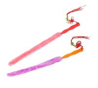 FUNOMOCYA Professional Guzheng Instrument Brush with Dense Rabbit Hair for Dulcimer Cleaning Ergonomic Anti-collision Handle and Flexible Design for Musical Instrument Random Color