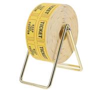 FUNOMOCYA Raffle Tickets Set 1000 Yellow Carnival Tickets Roll with Simple Stand Dispenser for Concert and Event Draws