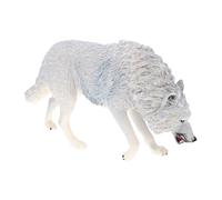 FUNOMOCYA Realistic Abs Wildlife Animal Wolf Figurine Detailed North American Brown Wolf Ornament Educational Cognitive Model for Home Decor and Learning Collection