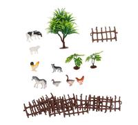FUNOMOCYA Realistic Farm Scene Model Set Miniature Poultry Simulation Figurines with Detailed Textures Landscape Props for Educational Display and Home Decor
