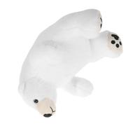 FUNOMOCYA Realistic Polar Bear Plush Soft Short Fur Arctic Animal Doll Cuddly White Stuffed Animal for Nursery Decor Travel Companion Easy to Clean and Soothing