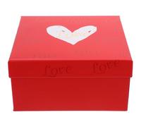 FUNOMOCYA Red Heart 20X20X10Cm Wedding Favor Box for Valentines Day, Candy and Jewelry Packaging with Lid, Party Keepsake and Birthday Present Container