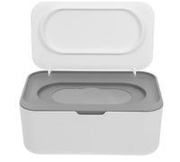 FUNOMOCYA Refillable Wet Wipes Dispenser Box with Lid, White Abs Tissue Storage Holder Keeps Wipes Fresh, Rectangular Waterproof Tissue Box Cover for Car and Other Settings