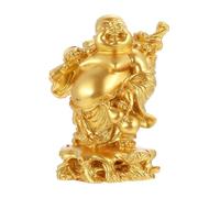 FUNOMOCYA Resin Decorative Buddha Statue for Office Desk Feng Shui Ornament for Home Hotel Restaurant and Tea Realistic Desktop Buddha Figurine for Fortune and Cozy Ambiance Friends and