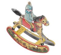 FUNOMOCYA Retro Iron Rocking Horse Ornament Home Decor Collectible Sculpture Creative Scene Layout Accessory