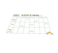 FUNOMOCYA Reusable Weekly Meal Planner Whiteboard Sticker for Fridge Self Adhesive Dry Erase Menu Board with Smooth Surface for Kitchen Calendar Grocery Lists and Family Schedule