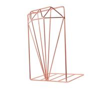 FUNOMOCYA Rose Gold Iron Bookend for Desk Book Fixing Rack and Desktop Storage Shelf Simple Design for Office Books Files Magazines Organization and Display