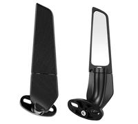 FUNOMOCYA Rotatable Adjustable Motorcycle Rearview Side Mirror with Wide Glass Surface High Toughness Motorbike Wing Mirror Compatible with Various Models