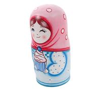 FUNOMOCYA Russian Matryoshka Dolls Hand Painted Wooden Nesting for Traditional Cultural Art Logical Thinking Development Portable Family Interaction Home Decoration