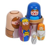 FUNOMOCYA Russian Nesting Dolls Wooden Matryoshka for Creative Play and Home Decoration Hand Painted Carved Traditional Russian Doll Decors Safe Educational Boys