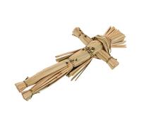 FUNOMOCYA Rustic Fall Scarecrow Doll Handcrafted Straw Ornament for Halloween Spooky Party Decor and Thanksgiving Harvest Festival Centerpiece Portable Autumn Garden Figurine