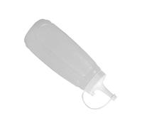 FUNOMOCYA Sauce Squeeze Bottle with Lid, White Kitchen Condiment Dispenser for Ketchup, Mustard, Salad Dressing - 250ml Reusable Squeezing Sauce Container for Home Cooking