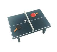 FUNOMOCYA Scale Mini Table Tennis Set for Dollhouse Realistic Furniture with Table Ball Rackets Safe Smooth Edges Educational Role Play Accessory for Craft Collectors