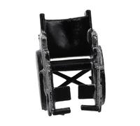 FUNOMOCYA Scale Miniature Dollhouse Wheelchair with Detailed Craftsmanship Realistic Tiny Chair Model for Doll Accessories and Micro Landscape Scenes