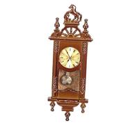FUNOMOCYA Scale Miniature Metal Roman Hanging Clock for Dollhouse Vintage Doll Furniture Accessory Lightweight Decorative for Doll Play and Model Crafts
