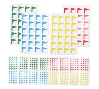 FUNOMOCYA Self Stick Flag Shaped Index Tabs for Mixed Color Sticky Page Markers for Maps Notebooks Planners Easy Peel Adhesive Stickers for Learning and Organizing