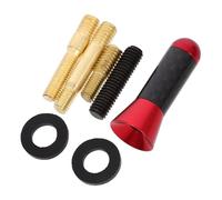 FUNOMOCYA Short Carbon Fiber Car Antenna Replacement for Vehicle Roof Lightweight Aluminum Alloy Radio Signal Antenna for Truck and Car Easy Installation Fit Stylish Red Design