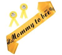 FUNOMOCYA Shower Maternity Sash Belt and Corsage Pin for Mommy Gentle Pregnancy Accessory Fashionable Party Photo Prop for Shower Celebration