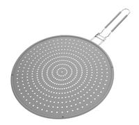FUNOMOCYA Silicone Splatter Screen and Frying Pan Lid Fine Mesh Oil Splatter Guard Handle for Cooking, Anti Oil Splash Cover Suitable for Skillet and Fryer