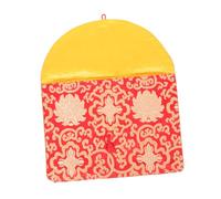 FUNOMOCYA Silk Brocade Red Envelopes with Chinese Knot Closure Document Folder Pockets for Buddhist Scriptures Greeting Cards Photo Storage Traditional Chinese Style