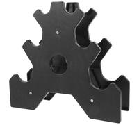 FUNOMOCYA Small Three-Tier Plastic Dumbbell Rack Stand for Home Gym Weight Storage Holder for Dumbbells Compact Coated Bracket Suitable for Workout Room