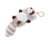 FUNOMOCYA Soft Plush Raccoon Keychain Pendant Portable Mini Stuffed Animal Accessory for Purse Handbag Backpack Lightweight Cute Decoration Party Favor