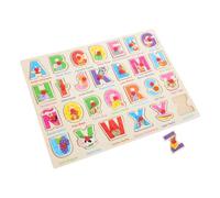 FUNOMOCYA Spanish Alphabet Puzzle Board Educational for Bright Preschool Matching Puzzle to Develop Hand-eye Coordination and Fine Motor Skills Montessori Learning