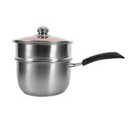 FUNOMOCYA Stainless Steel Saucepan with Ergonomic Handle with Lid and Steaming Basket, Easy to Clean Pot for Versatile Cooking and Steaming the Kitchen
