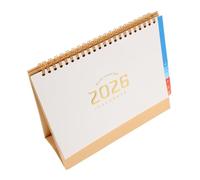 FUNOMOCYA Standing Desk Calendar Minimalist Flip Desktop Planner with Twin-wire Binding Colorful Tabs for Daily Weekly Monthly Organization Office Use