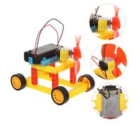 FUNOMOCYA Stem Science Learning Kit Wind Power Car Assemble for Over DIY Educational Engineering Project DIY Wind Vane Model Inspiring Stem Science Experiment Random Color