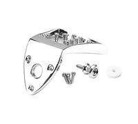 FUNOMOCYA String Bridge Mandolin Tailpiece Heavy-duty Replacement Part for Mandolin Chrome Waves Tail Design for Musical Instruments Setup