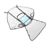 FUNOMOCYA Stroller Rain Cover Windproof Shield for Pushchair and Pram Transparent Weatherproof Protection with Snug Fit Design for Travel and Daily Outdoor Use