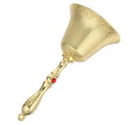 FUNOMOCYA Super Loud Vintage Metal Hand Call Bell with Comfortable Handle for Restaurant Service Dinner Wedding and Christmas Solid Handbell for Efficient Kitchen Hotel and Event