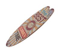 FUNOMOCYA Surf Board Surfing Board Tropical Ocean Theme Wood Sign Surfboard Shape Wall Hanging for Beach House
